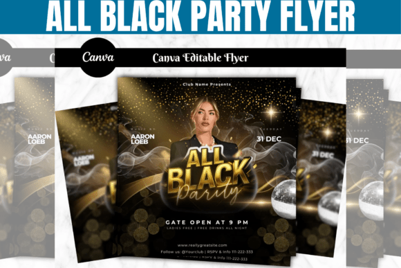 Download All Black Party Flyer Template - Flyer Collection