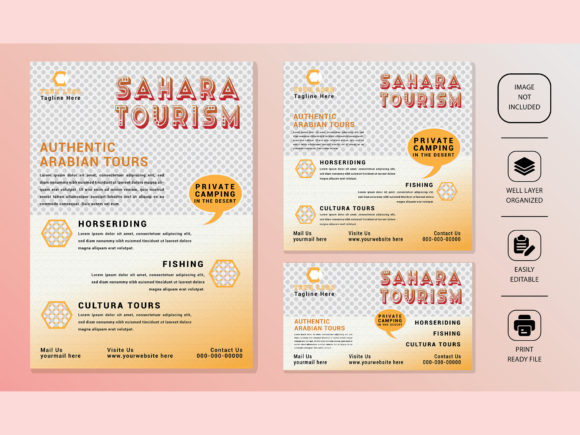 Download Sahara Tourism Flyer &amp; Social Media Set - Flyer Collection