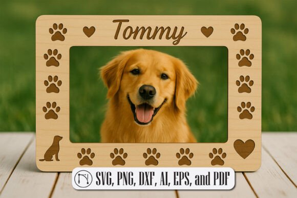 Download Dog Photo Frame Laser Cut SVG Cut File - Photo frame Collection