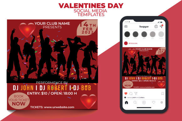 Download Valentines Day Social Templates - Social templates Collection