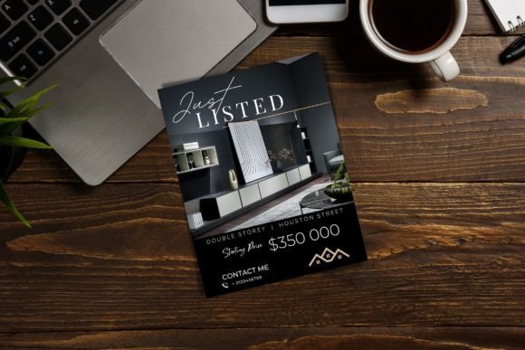 Download Just Listed Flyer Real Estate Grey Template - Flyer Collection